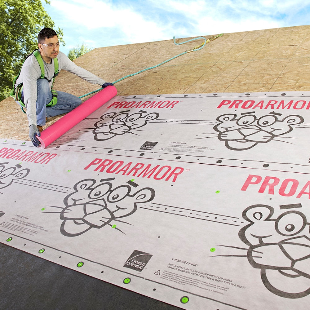 Owens Corning ProArmor Synthetic Roof Underlayment Roll, 10 Squares (42 in. x 286 ft., ~1000 sq. ft.)