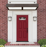 JELD-WEN Craftsman 36-in x 80-in Steel 1/4 Lite Right-Hand Inswing Primed Prehung Single Front Door