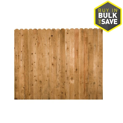 Severe Weather 6-ft H x 8-ft W Cedar Dog Ear Wood Fence Panel