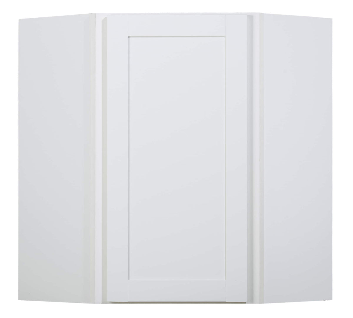 Diamond NOW Arcadia 12-in W x 30-in H x 24-in D White Diagonal Corner Wall Fully Assembled Cabinet (Recessed Panel Shaker Style)