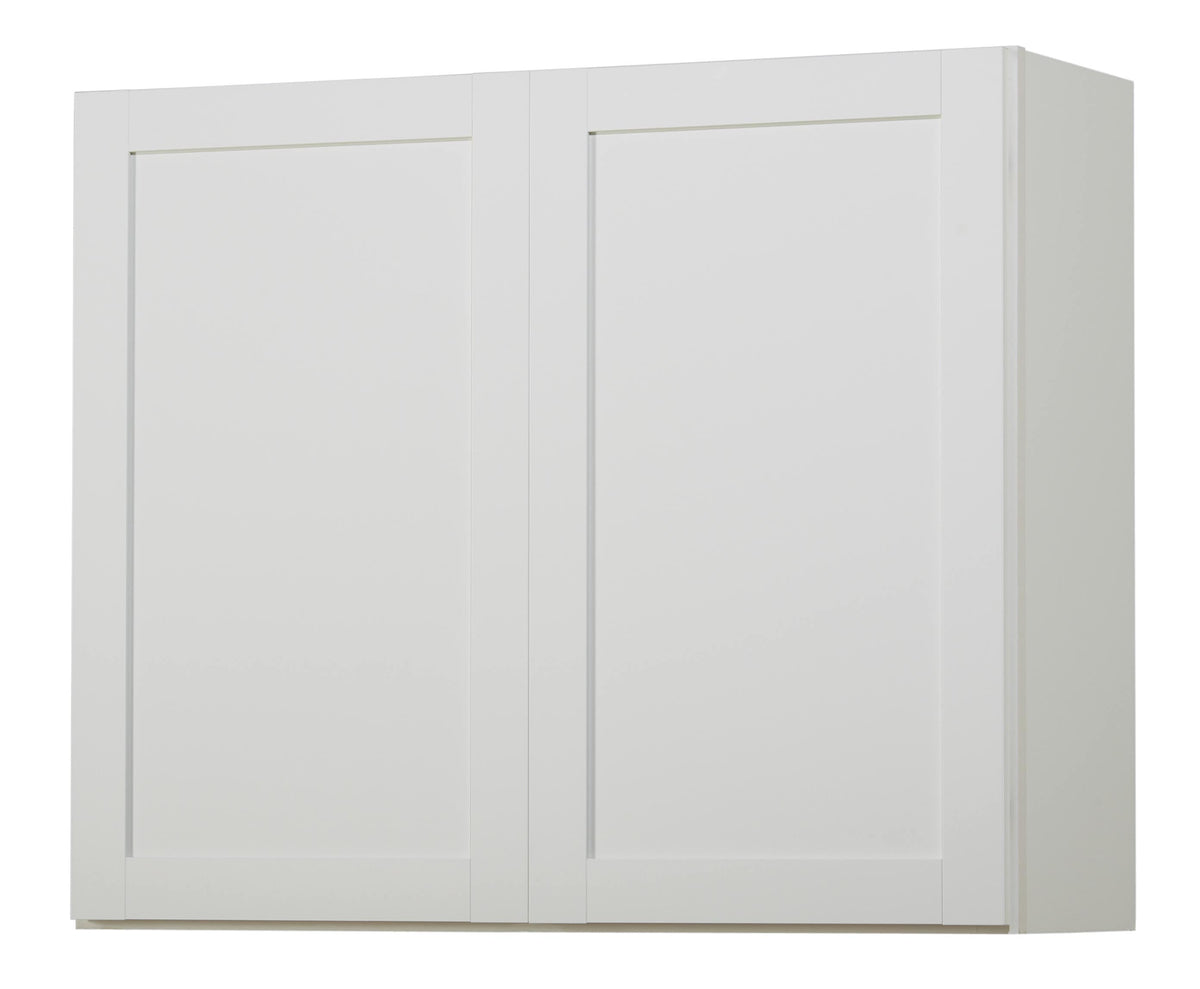 Diamond NOW Arcadia 36-in W x 30-in H x 12-in D White Wall Fully Assembled Cabinet (Recessed Panel Shaker Door Style)