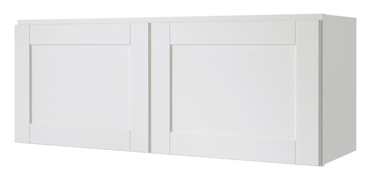 Diamond NOW Arcadia 36-in W x 14-in H x 12-in D White Wall Fully Assembled Cabinet (Recessed Panel Shaker Door Style)
