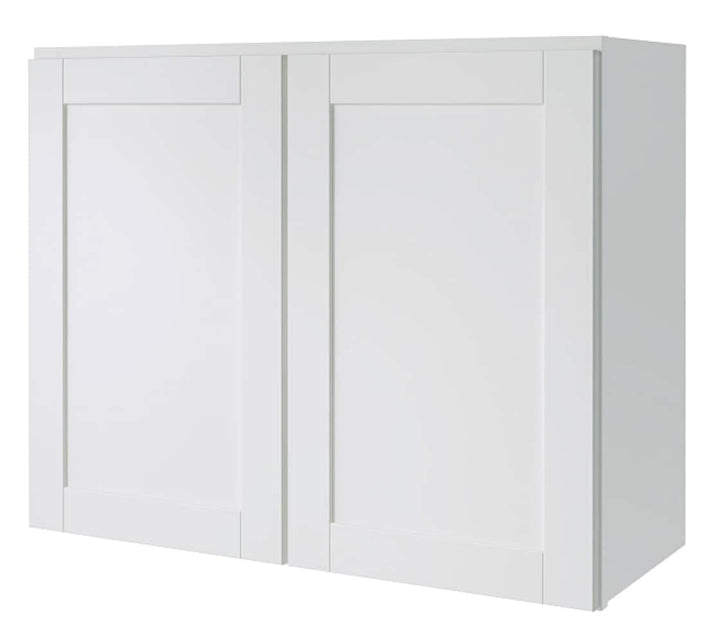 Diamond NOW Arcadia 30-in W x 24-in H x 12-in D White Wall Fully Assembled Cabinet (Recessed Panel Shaker Door Style)