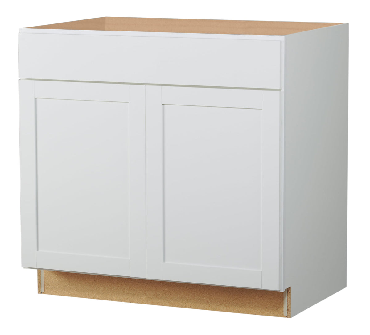Diamond NOW Arcadia 36-in W x 35-in H x 23.75-in D White Sink Base Fully Assembled Cabinet (Recessed Panel Shaker Style)
