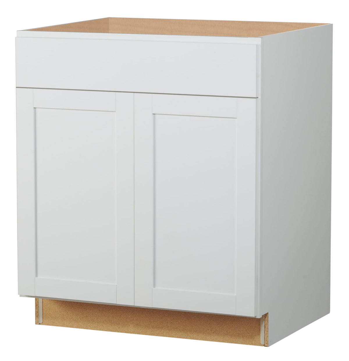 Diamond NOW Arcadia 30-in W x 35-in H x 23.75-in D White Sink Base Fully Assembled Cabinet (Recessed Panel Shaker Style)