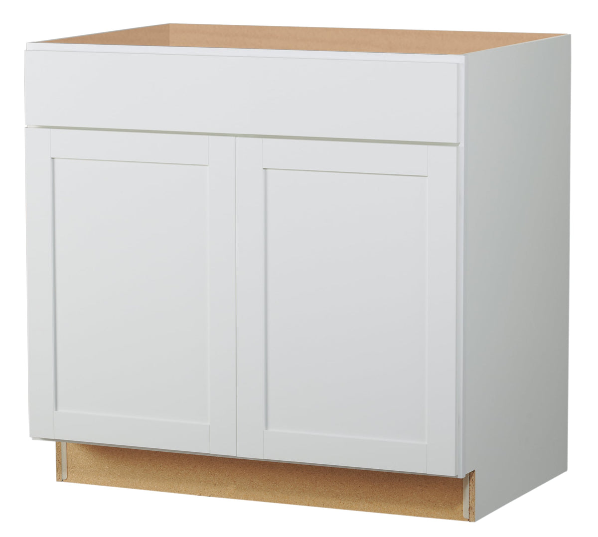 Diamond NOW Arcadia 36-in W x 35-in H x 23.75-in D White 1-Drawer Base Fully Assembled Cabinet (Recessed Panel Shaker Style)