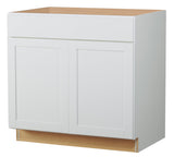Diamond NOW Arcadia 36-in W x 35-in H x 23.75-in D White 1-Drawer Base Fully Assembled Cabinet (Recessed Panel Shaker Style)