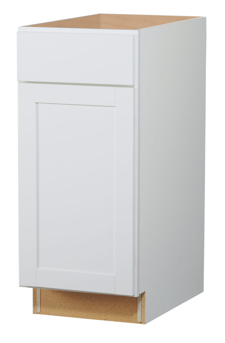 Diamond NOW Arcadia 15-in W x 35-in H x 23.75-in D White 1-Drawer Base Fully Assembled Cabinet (Recessed Panel Shaker Style)