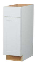 Diamond NOW Arcadia 12-in W x 35-in H x 23.75-in D White 1-Drawer Base Fully Assembled Cabinet (Recessed Panel Shaker Style)