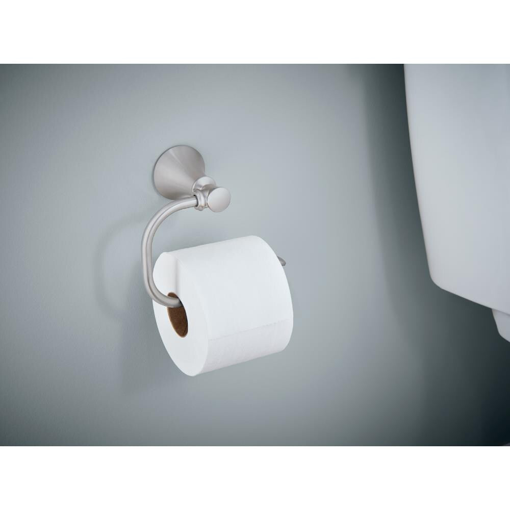 Delta Valdosta Satin Nickel Surface-Mount Single Post Toilet Paper Holder