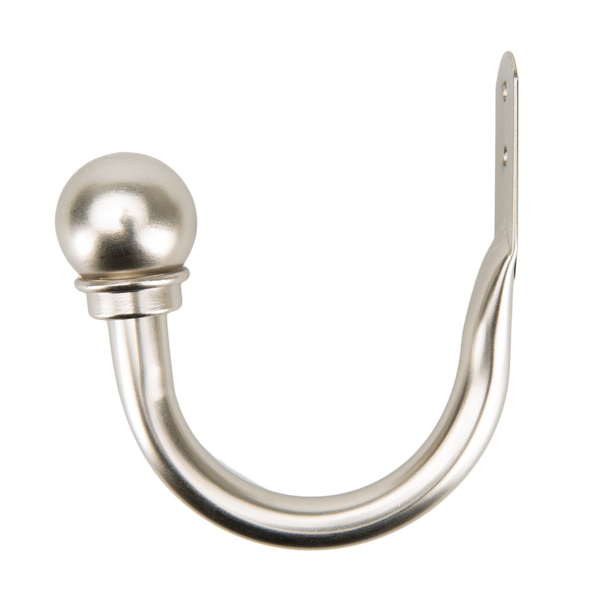Project Source 2-Pack Satin Nickel Curtain Holdbacks with Ball Finial