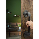1/2 in. x 14.5 in. L Black Pipe Barn Door Handle Kit