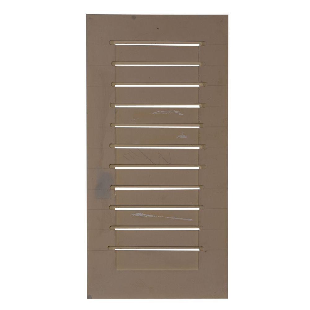 12 in. x 24 in. Rectangular Primed Polyurethane Paintable Gable Louver Vent - Super Arbor