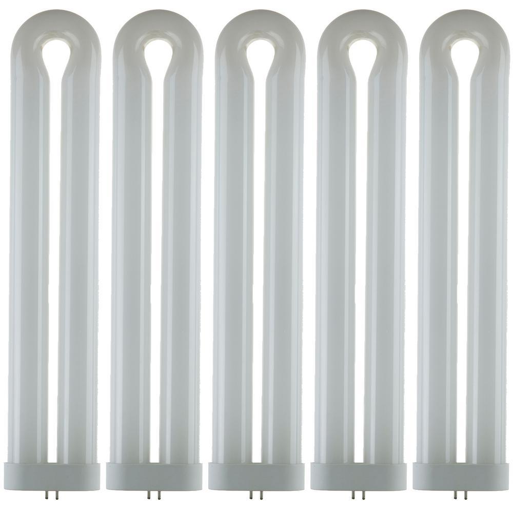 14.75 in. 50-Watt T10 U-Bent Ful Fluorescent Tube Light Bulb Black Light (5-Pack) - Super Arbor