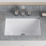MR Direct Undermount Porcelain Bathroom Sink in White