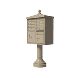 Vital 1570 8 Mailboxes 2 Parcel Lockers 1 Outgoing Pedestal Mount Cluster Box Unit - Super Arbor