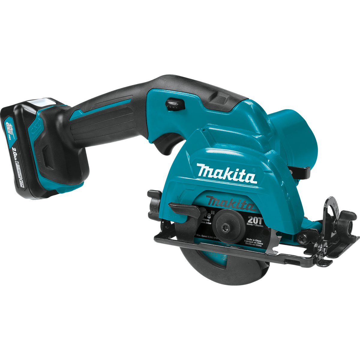 Makita 12V max CXT Lithium‑Ion Cordless 3-3/8 in. Circular Saw Kit with Case (2.0Ah)