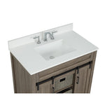 43 in. W x 22 in. D x 0.75 in. H Quartz Vanity Top in Snow White with White Basin - Super Arbor