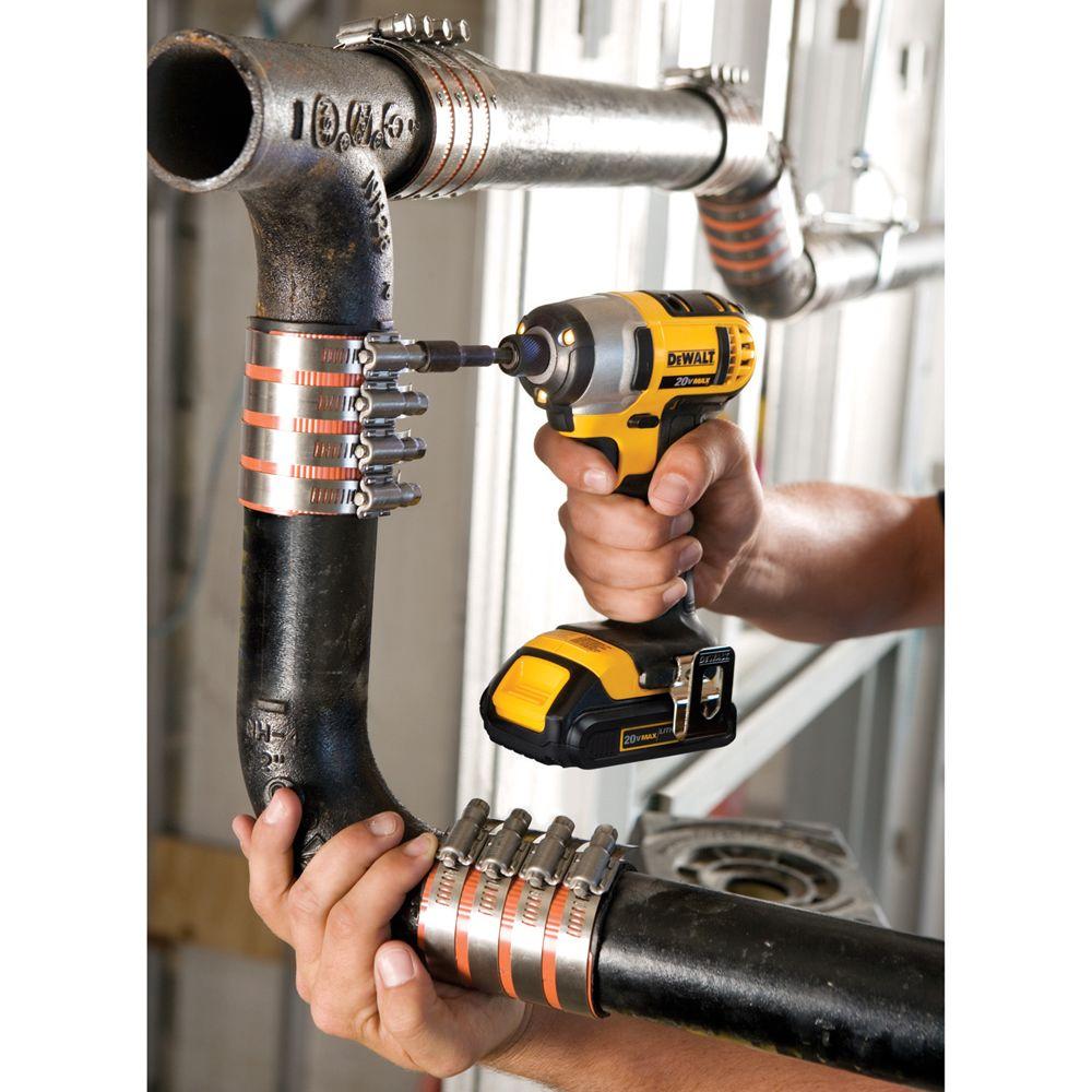 20-Volt MAX Lithium-Ion Cordless 1/4 in. Impact Driver Kit with (2) Batteries 4Ah, Charger and Case