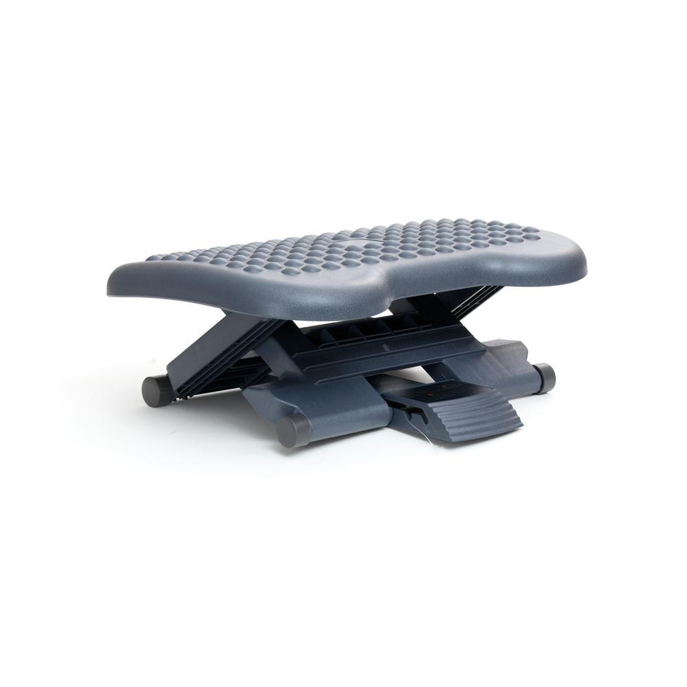 Black Plastic 3-Position Adjustable Height Ergonomic Foot Rest - Super Arbor