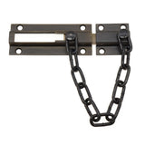 Solid Brass Chain Bolt Guard in Satin Nickel - Super Arbor