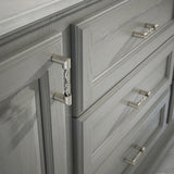 Crystal Lace 3 in. (76 mm) Center-to-Center Satin Nickel and Clear Glass Drawer Pull - Super Arbor