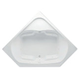 Cavalcade 60 in. Acrylic Center Drain Corner Drop-In Whirlpool Bathtub in White