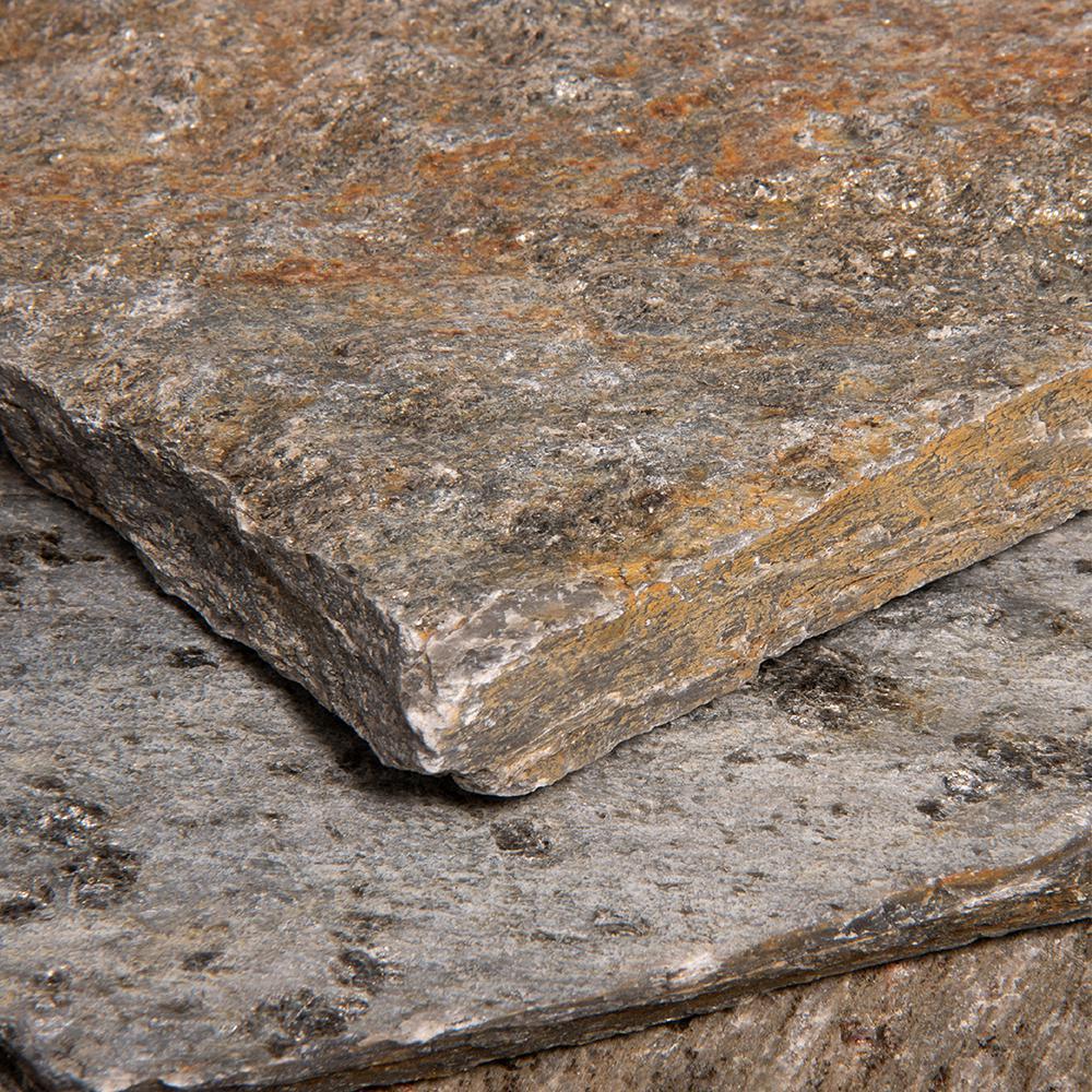 16 in. x 12 in. x 2 in. 120 sq. ft. Storm Mountain Natural Flagstone for Landscape, Gardens and Pathways - Super Arbor