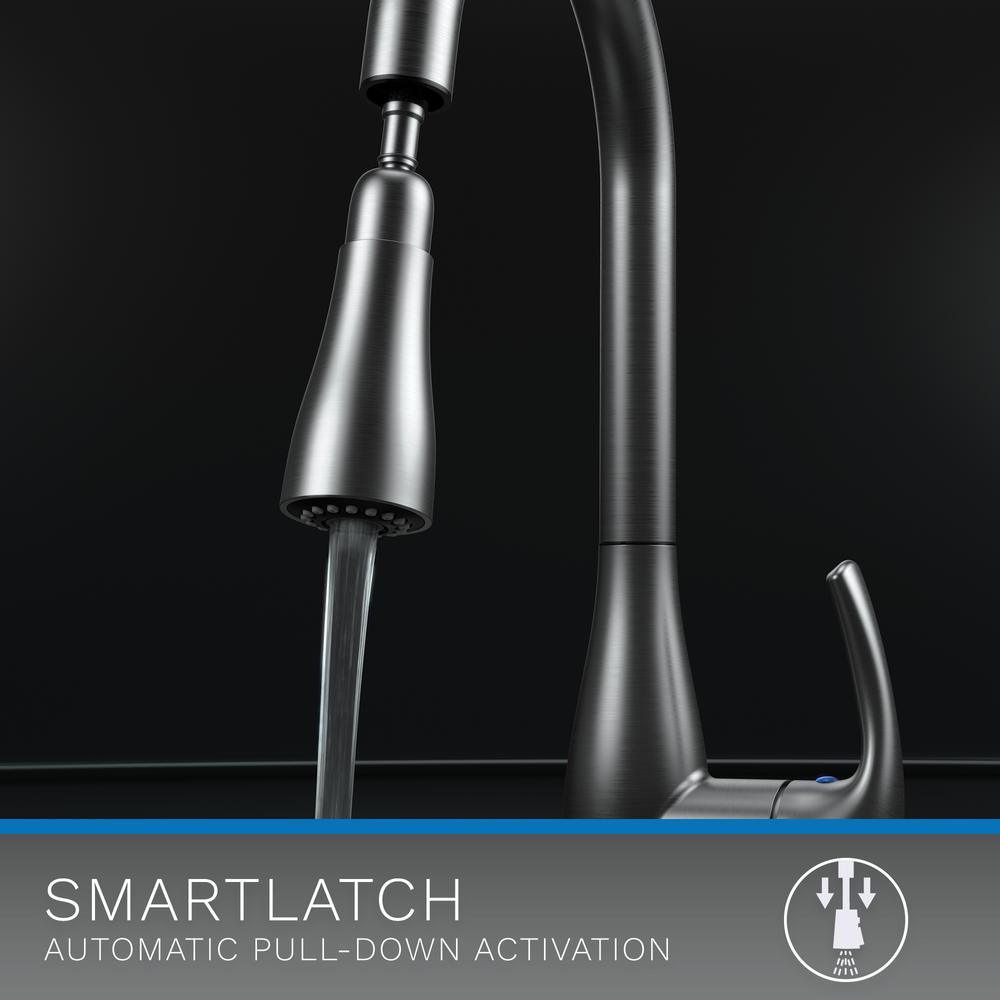 Motion Activated Single-Handle Pull-Down Sprayer Kitchen Faucet in Matte Black - Super Arbor