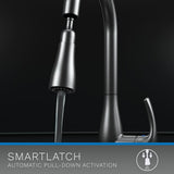 Motion Activated Single-Handle Pull-Down Sprayer Kitchen Faucet in Matte Black - Super Arbor