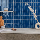 Colorplay Steps Nautical Blue 4.5x18 Crackled Glossy Ceramic Tile