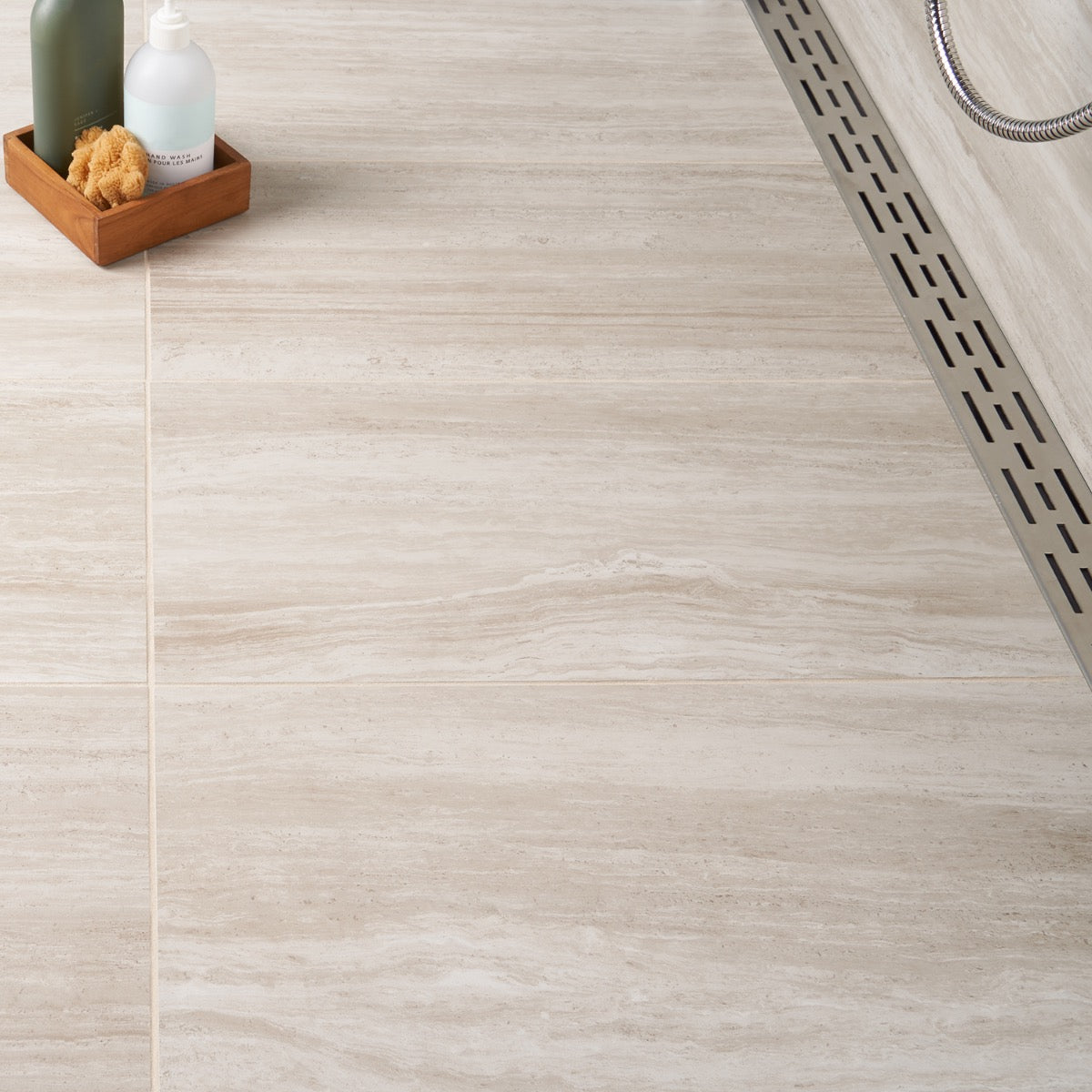 Nashville Beige 12x24 Travertine Look Matte Porcelain Tile by Lux Tile