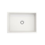 Farmhouse Apron-Front Fireclay 27 in. Single Bowl Kitchen Sink in White with Grid - Super Arbor