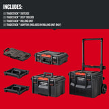 CRAFTSMAN TRADESTACK System 22-in Black Plastic Wheels Lockable Tool Box