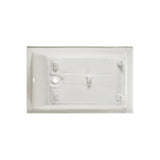 Voltaire 48 in. x 32 in. Acrylic Rectangular Drop-in Left-Hand Drain Bathtub in Glossy White - Super Arbor