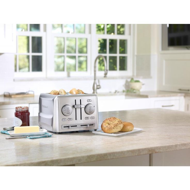 Custom Select 4-Slice Stainless Steel Toaster with Crumb Tray