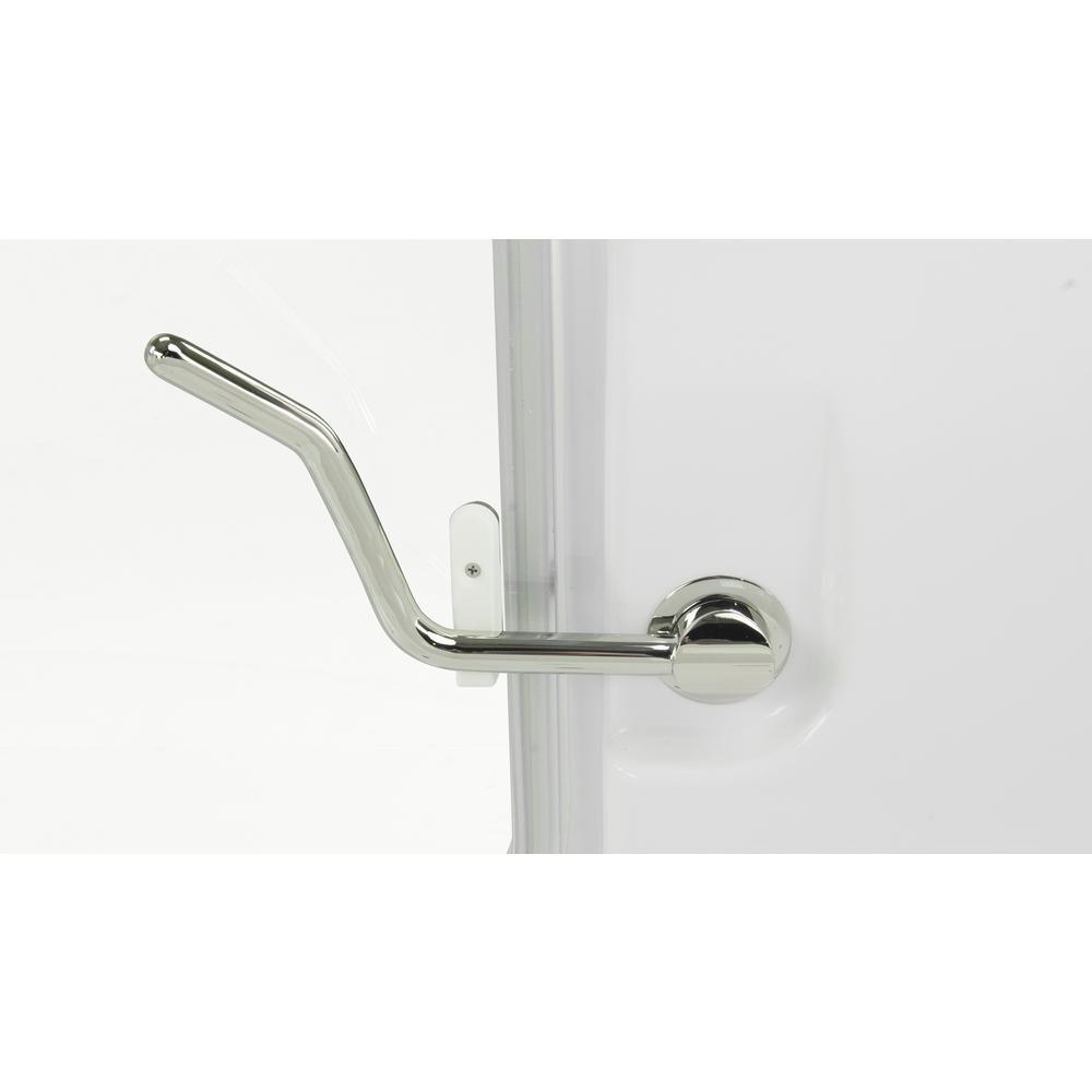 Laydown 72 in. Walk-in Whirlpool Bathtub in White 5-Piece Fast Fill Faucet RHS Drain with Right Hinged Middle Glass Door - Super Arbor