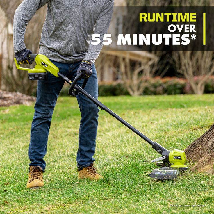 RYOBI Reconditioned ONE+ 18-Volt Lithium-Ion Cordless String Trimmer/Edger - 4.0 Ah Battery and Charger Included