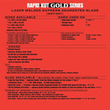 Quasar Rapid Kut Gold 4 in. Supreme Segmented Diamond Blade