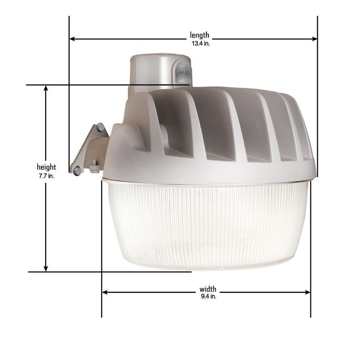 Gray Outdoor LED Area and Wall Dusk to Dawn Security Light with Replaceable Photo Control, 5500 Lumens
