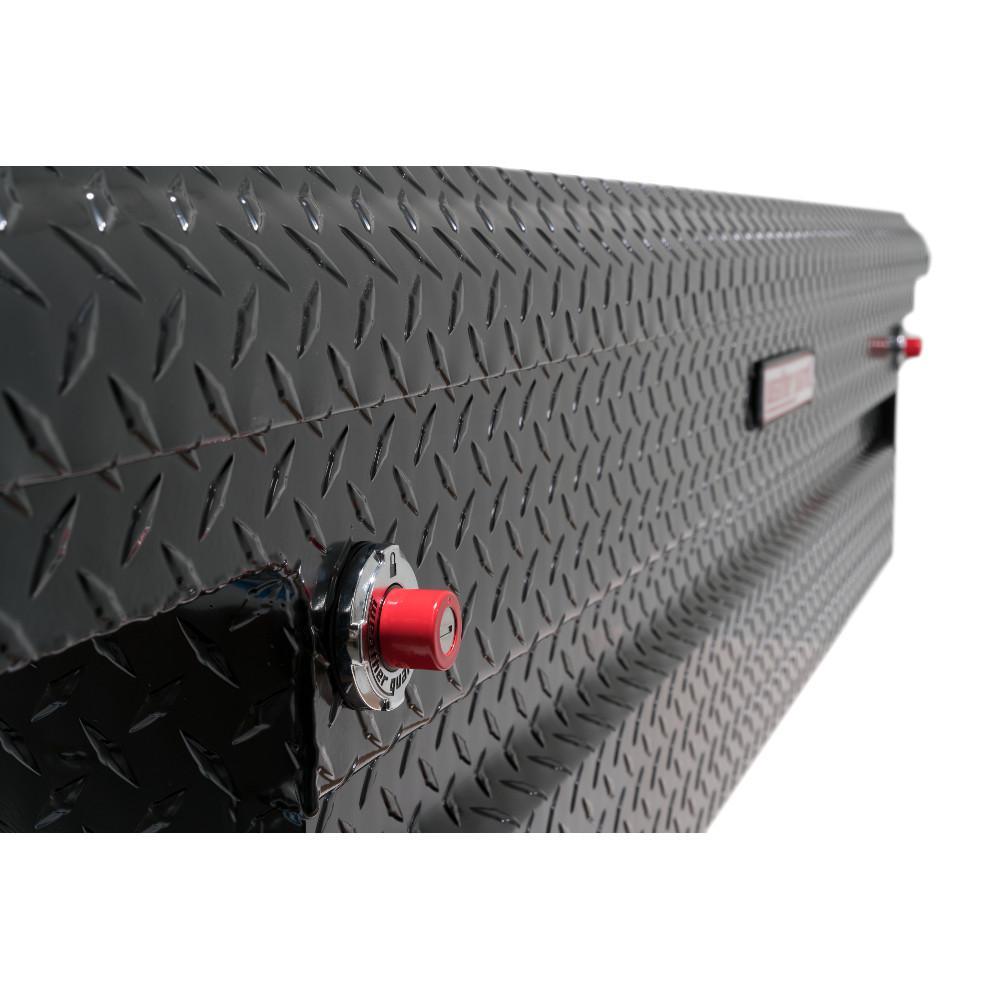 Weather Guard 71.5 in. Glossy Black Aluminum Full Size Crossbed Truck Tool Box - Super Arbor
