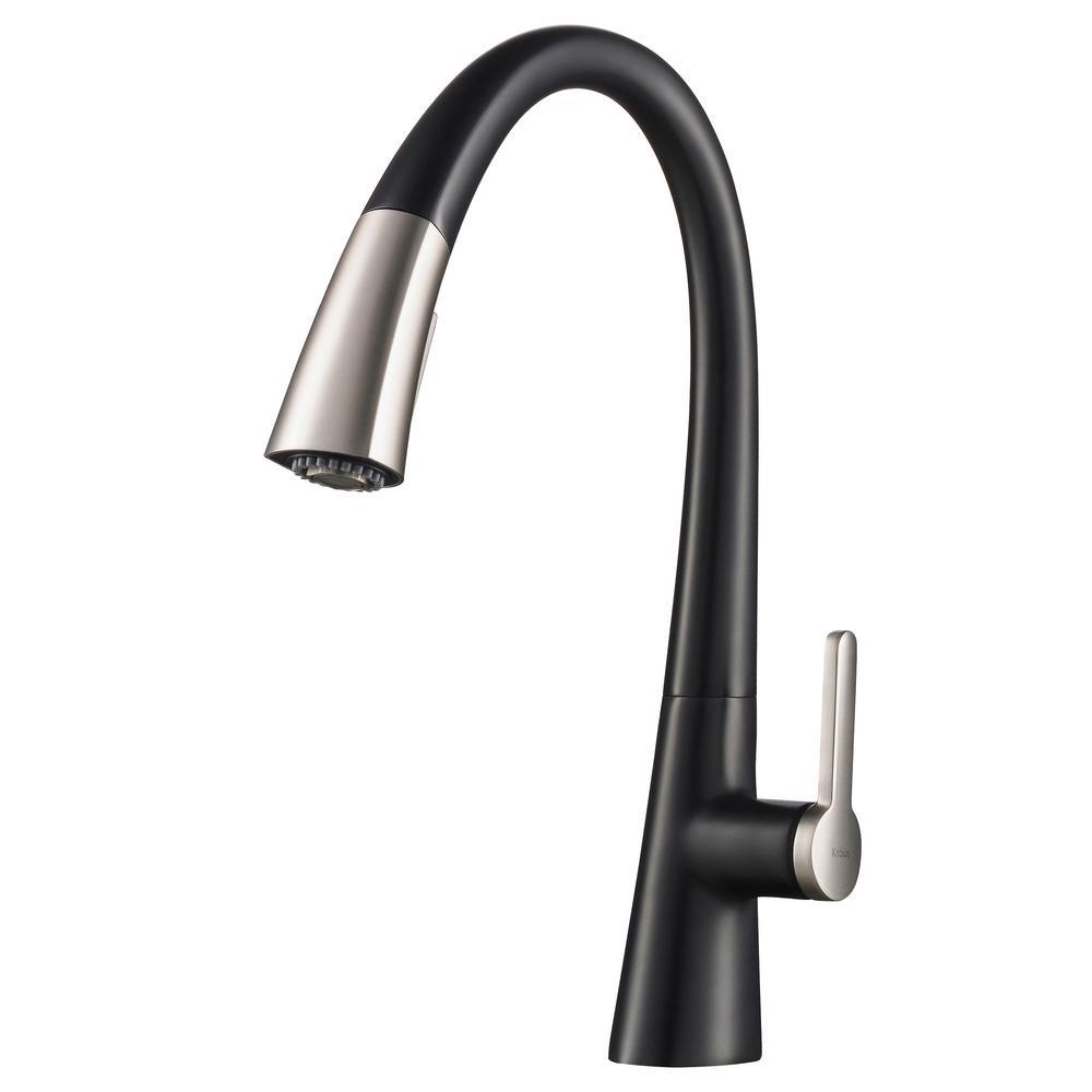 Nolen Single-Handle Pull-Down Sprayer Kitchen Faucet with 2-Function Sprayhead in all-Brite Spot Free Stainless Steel - Super Arbor
