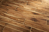 Style Selections Acacia Natural 6-in x 36-in Glazed Porcelain Wood Look Floor and Wall Tile