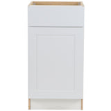 Cambridge Shaker Assembled 18 in. x 34.5 in. x 24.5 in. Base Cabinet w/ 1 Soft Close Drawer & 1 Soft Close Door in White - Super Arbor