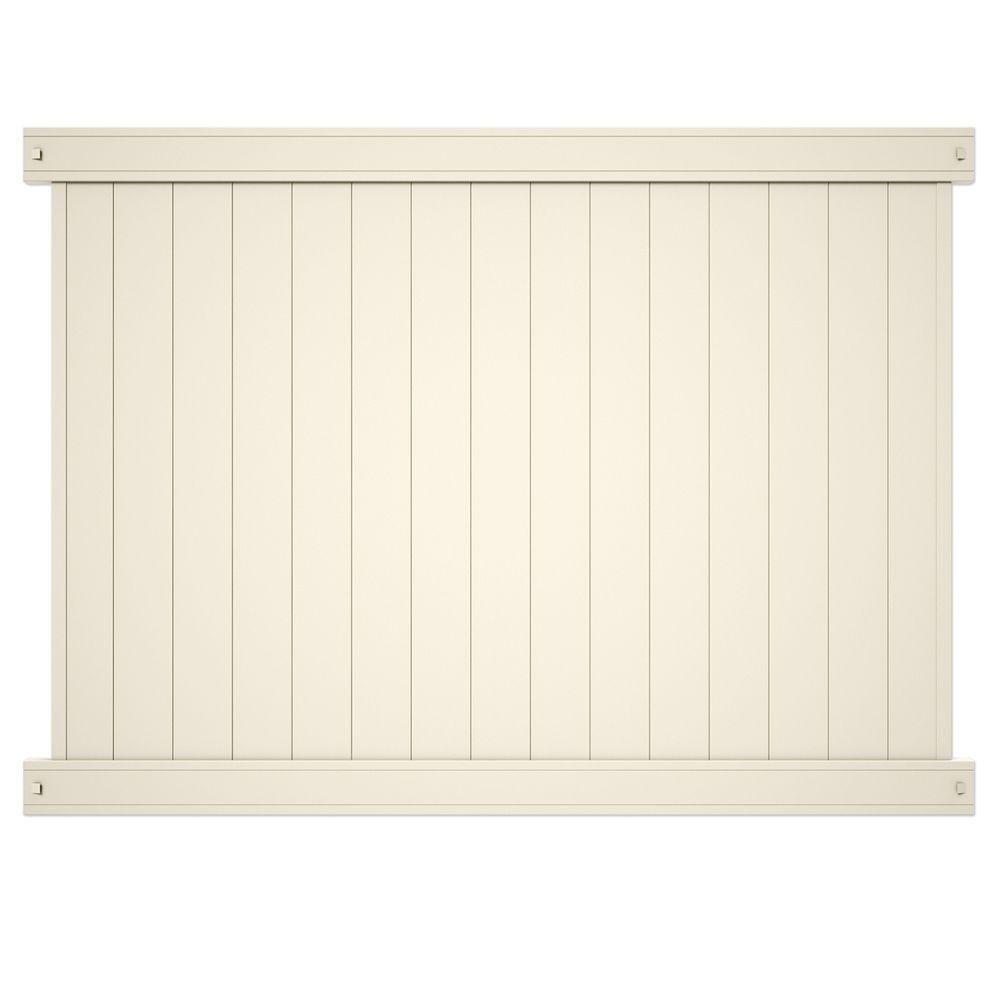 Pro Series 4 ft. H x 8 ft. W Tan Vinyl Woodbridge Privacy Fence Panel - Super Arbor
