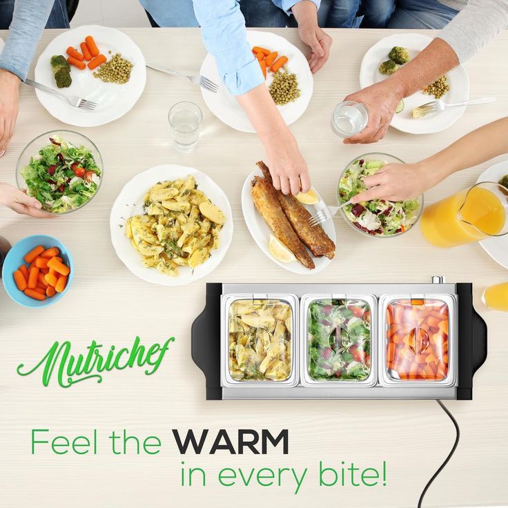 21.9 in. Stainless Steel Electric Food Warming Tray Buffet Server Hot Plate Food Warmer (3-Plate Tray Style)