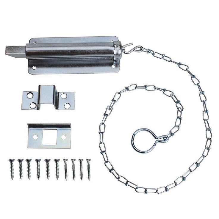 6 in. Zinc Plated Chain Bolt