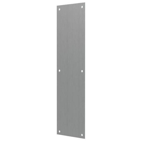 4 in. x 16 in., Aluminum, Satin, Push Plate - Super Arbor