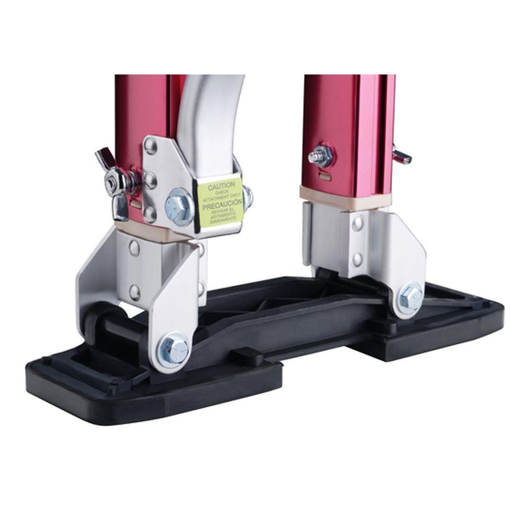 18 in. to 30 in. Adjustable Height Drywall Stilts in Red - Super Arbor