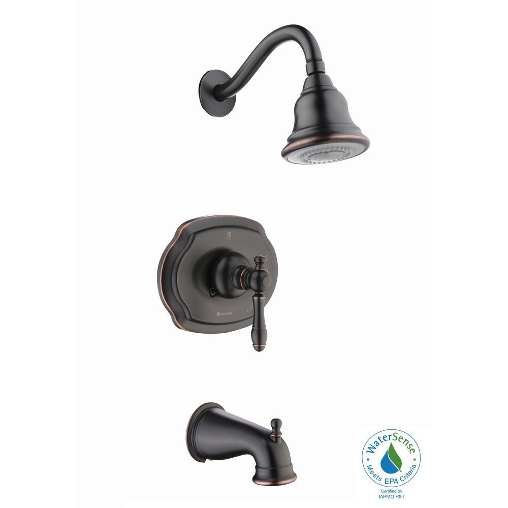 Lyndhurst Single-Handle 3-Spray Tub and Shower Faucet in Bronze - Super Arbor